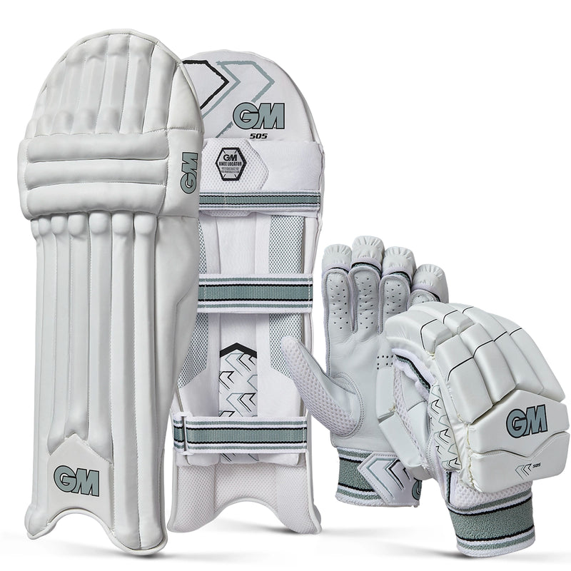 Gunn & Moore 505 Cricket Batting Gloves, Pads Bundle
