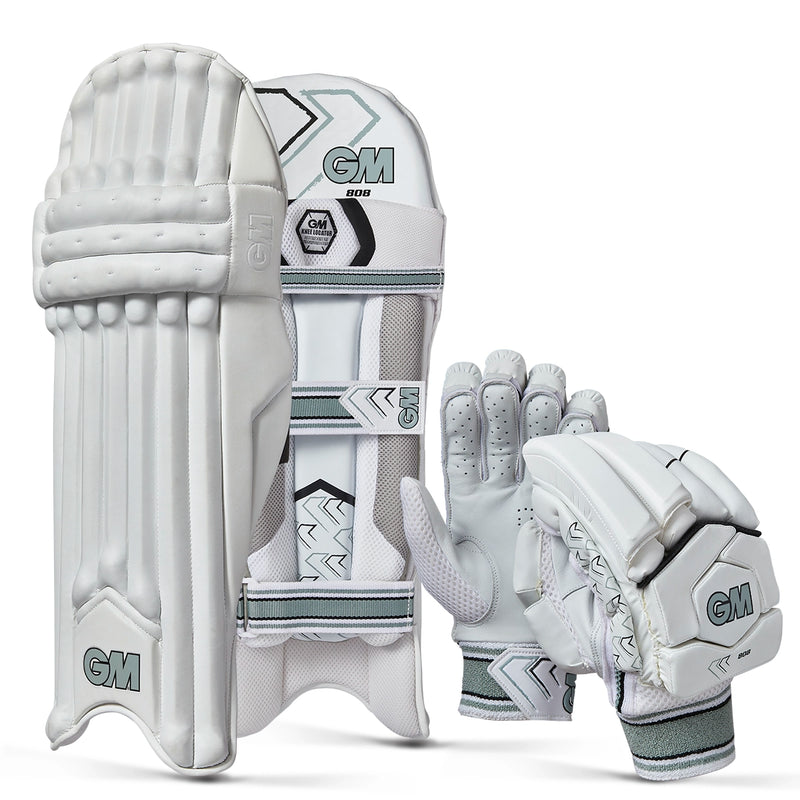 Gunn & Moore 808 Cricket Batting Gloves & Pads Bundle- 2024