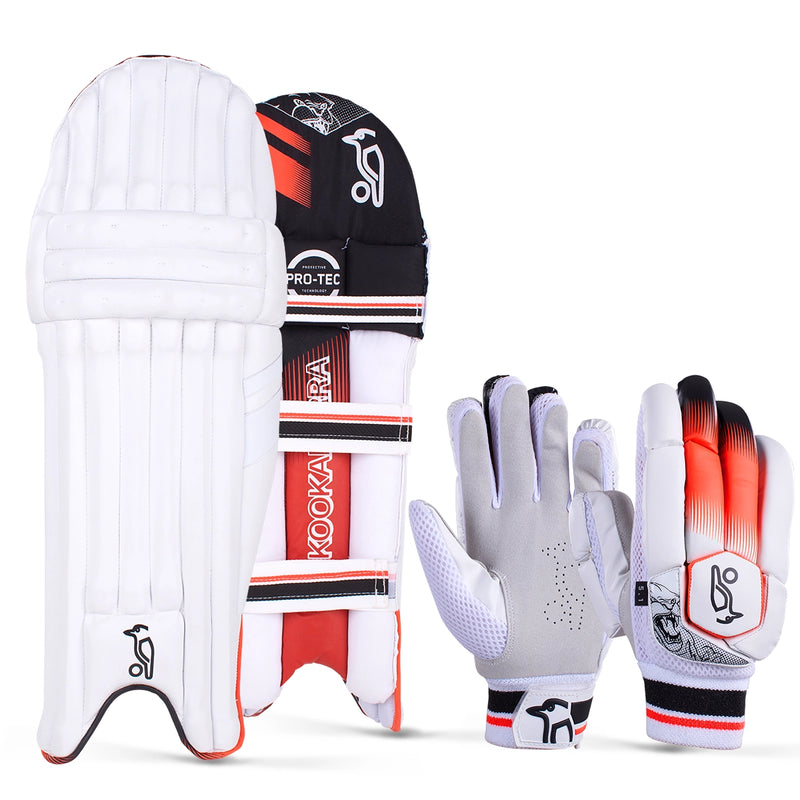 Kookaburra Beast 5.1 Cricket Batting Gloves & Pads Bundle