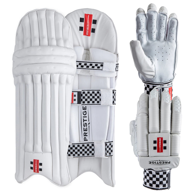 Gray-Nicolls Prestige Cricket Batting Gloves & Pads Bundle