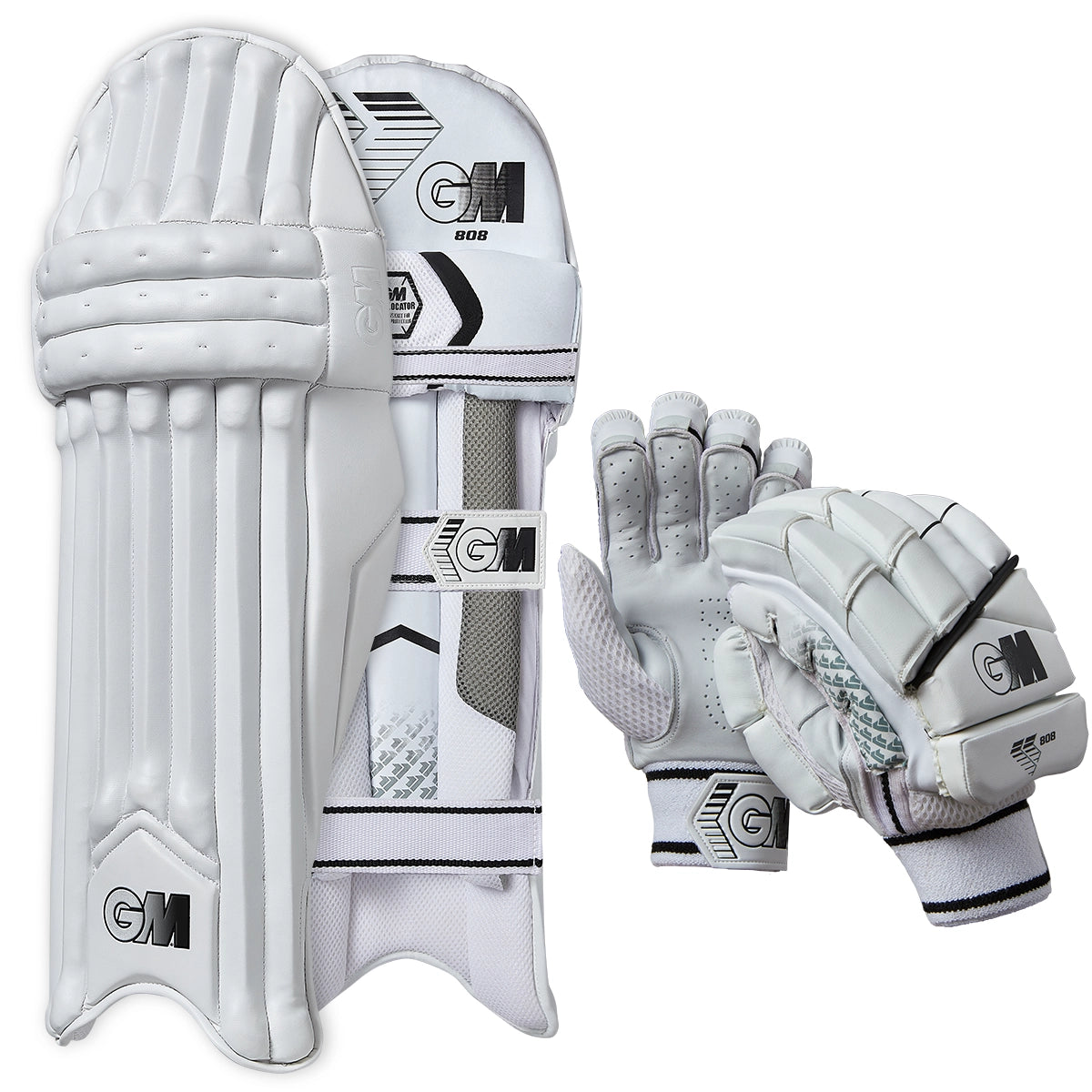 Gunn & Moore 808 Cricket Batting Gloves & Pads Bundle 2023