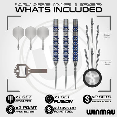 Winmau Lunaris Parallel Steel Tip Darts