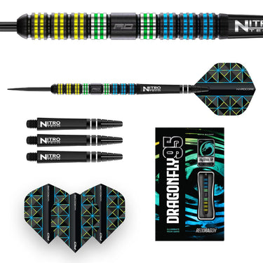 Red Dragon Dragonfly 95 Black - Parallel Steel Tip Darts