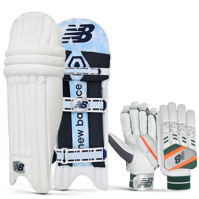New Balance DC 880 Cricket Batting Gloves & Pads Bundle