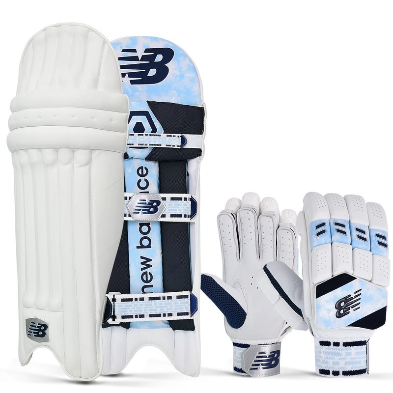 New Balance DC 880 Cricket Batting Gloves & Pads Bundle - 2024