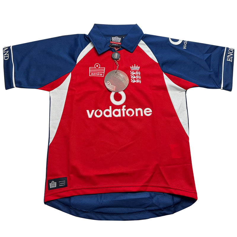 ECB Vintage Admiral ODI Short Sleeve Cricket Shirt (2000)