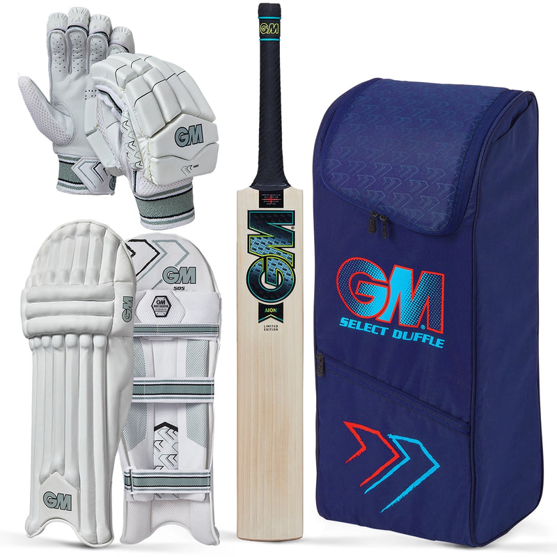 Gunn & Moore Aion DXM Signature Cricket Bat, Gloves, Pads & Bag Bundle