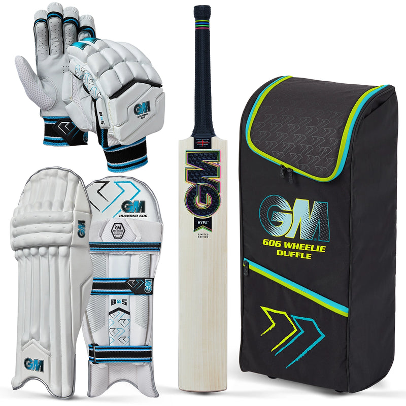 Gunn & Moore Hypa DXM 606 Cricket Bat, Gloves, Pads & Bag Bundle