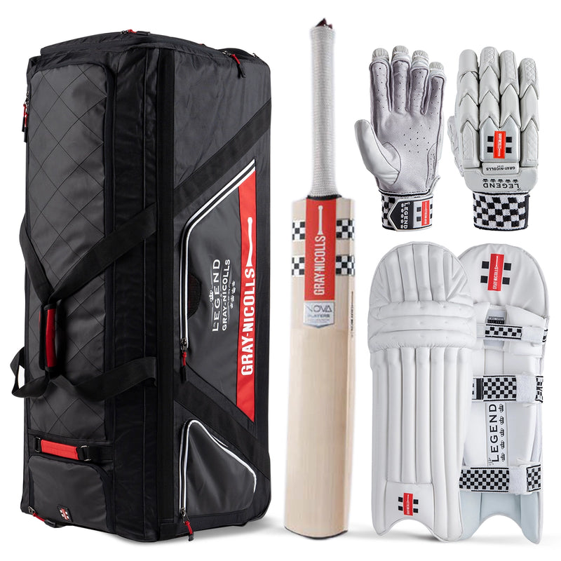 Gray-Nicolls Nova Players Cricket Bat, Gloves, Pads & Bag Bundle