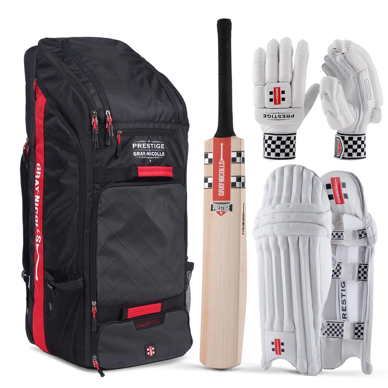 Gray-Nicolls Prestige Cricket Bat, Gloves, Pads & Bag Bundle