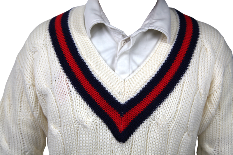 Pure Wool Long Sleeve Cricket Sweater