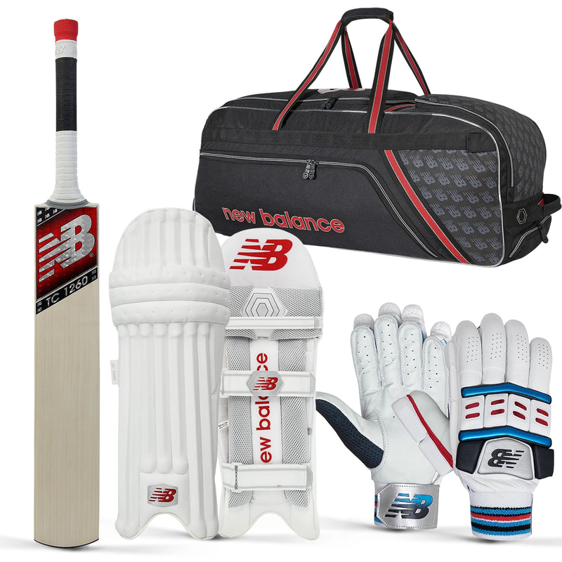 New Balance TC 1260 Cricket Bat, Gloves, Pads & Bag Bundle
