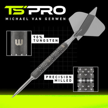 Winmau Michael van Gerwen TS-PRO 90% Switch Point Steel Tip Darts