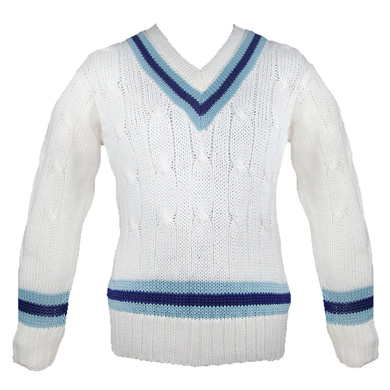 Pure Wool Long Sleeve Cricket Sweater