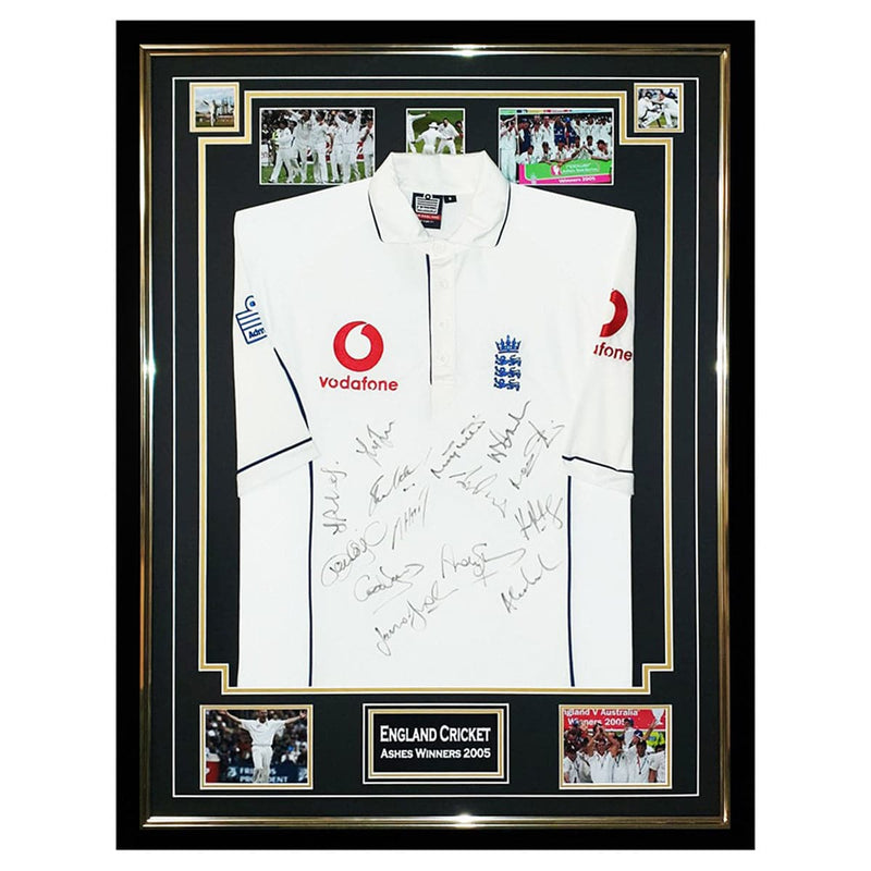 Ashes Winners 2005 Framed Autographed Jersey