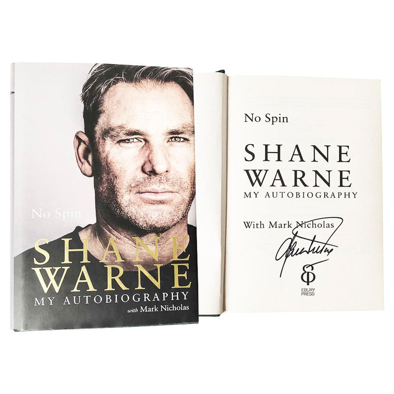 Shane Warne Signed Book - NO SPIN