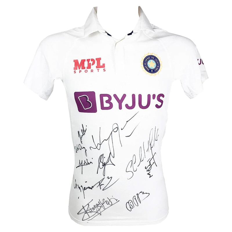 India Test Squad Autograped Jersey