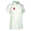 Gray-Nicolls Matrix Short Sleeve Junior Cricket Shirt Red