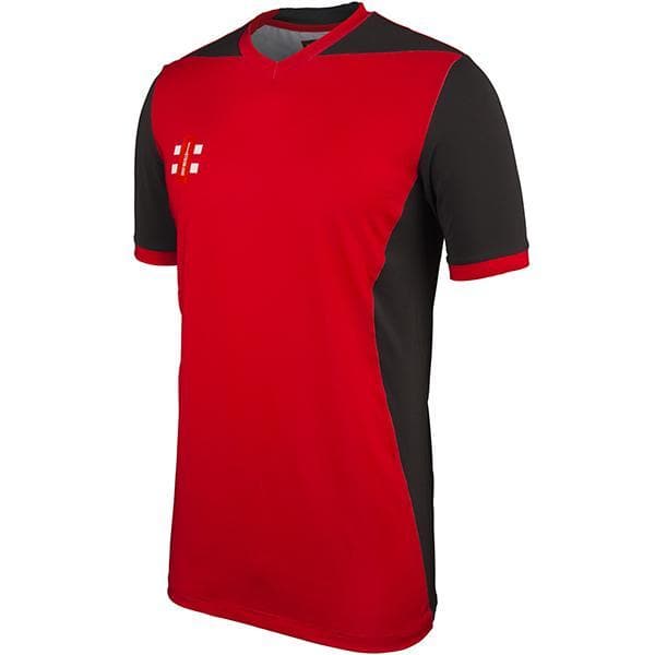 Gray Nicolls T20 Short Sleeve Cricket Shirt Red/Black