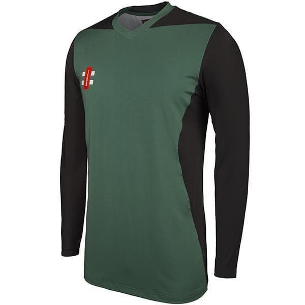 Gray Nicolls T20 Long Sleeve Cricket Shirt Green/Black