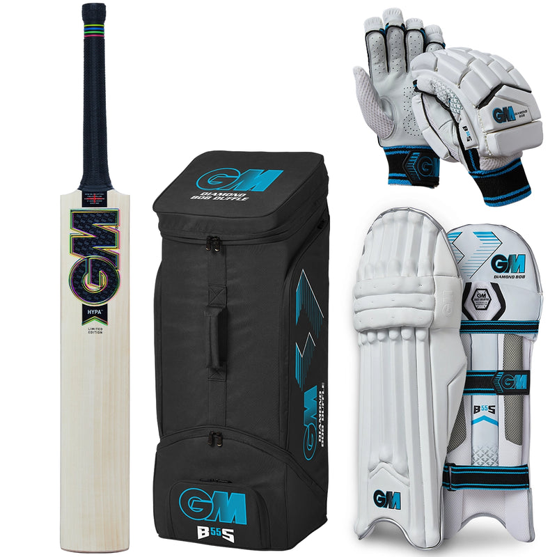Gunn & Moore Hypa DXM 808 Cricket Bat, Gloves, Pads & Bag Bundle